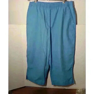 "HASTING & SMITH" Women's‎ Blue Capri Elastic waist Pants Size PL petite